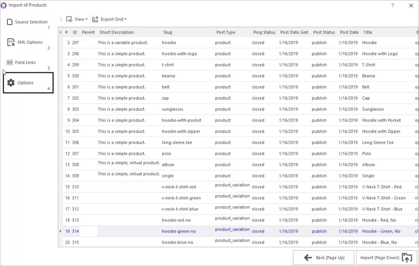 WooCommerce Store Manager XML Import Preview