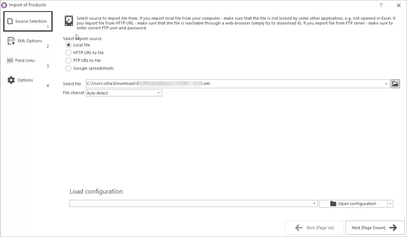 WooCommerce Store Manager XML import Select File