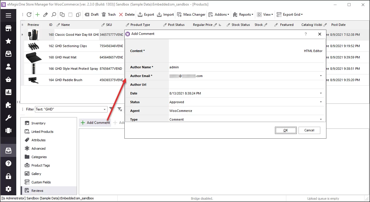 Add WooCommerce Product Comment