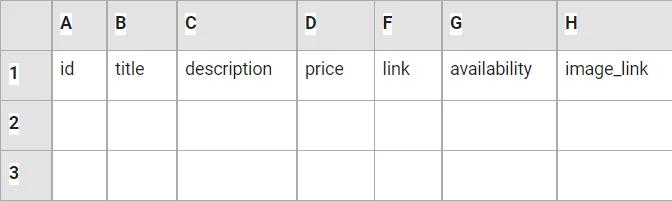 Google Merchant Feed Sample