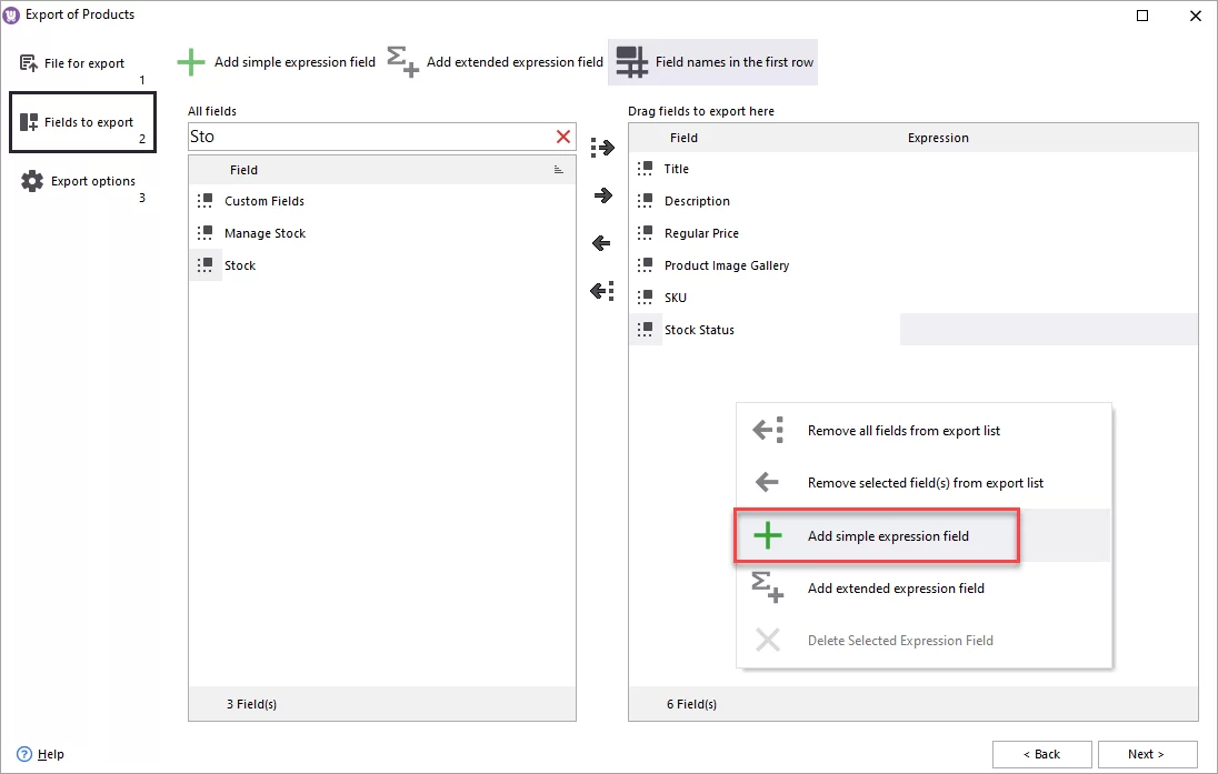 WooCommerce URL export