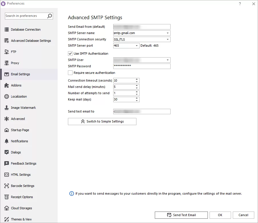 WooCommerce Store Manager Preferences Email Settings