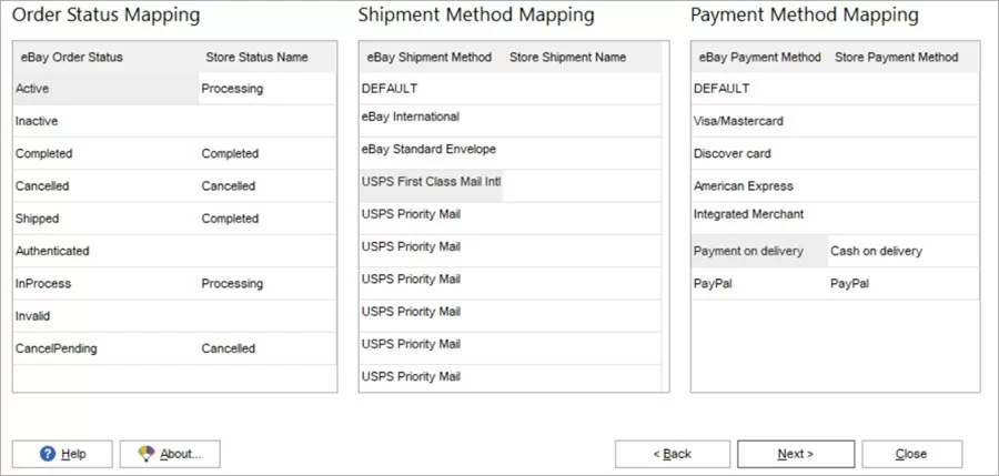 eBay to WooCommerce Launch Integration Import Orders Import Mapping