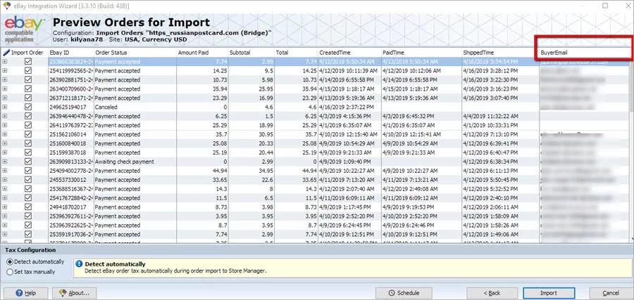 eBay to WooCommerce Launch Integration Import Orders Import Preview