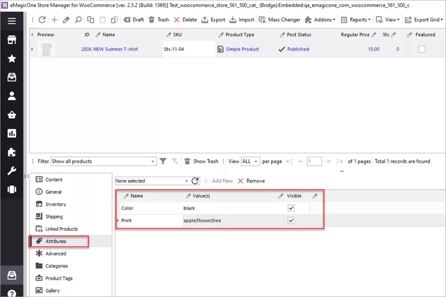 WooCommerce Store Manager Import Attribute Product Created