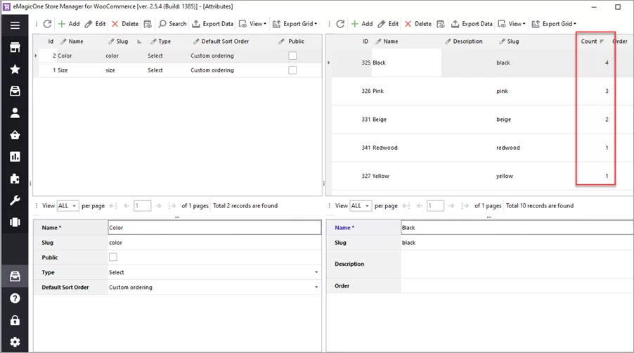 WooCommerce Store Manager Attribute Terms Sorting