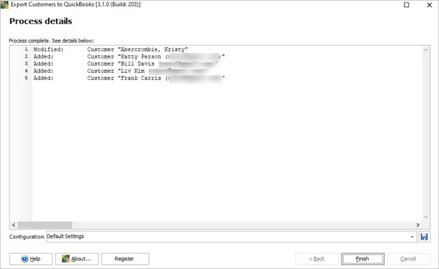 WooCommerce Store Manager QuickBooks Export Customers Process Details