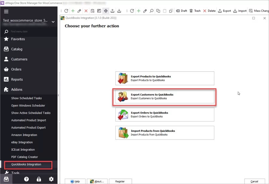 WooCommerce Store Manager QuickBooks Export Customers