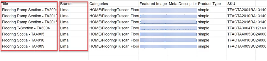 WooCommerce Store Manager Brands Import File Structure