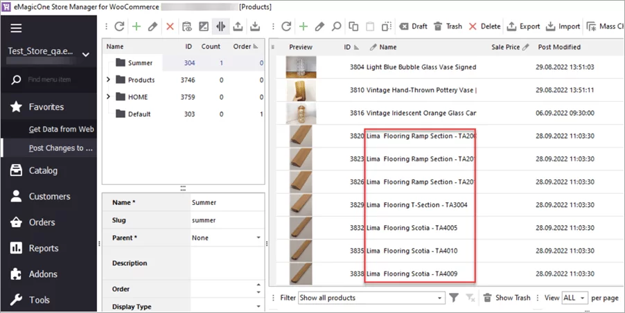 WooCommerce Store Manager Brands Import Result
