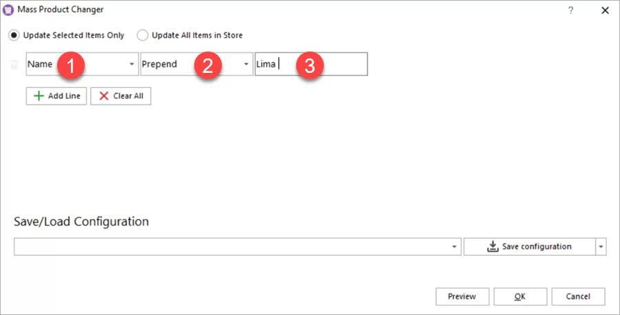 WooCommerce Store Manager Brands Mass Changer Prepend Brand