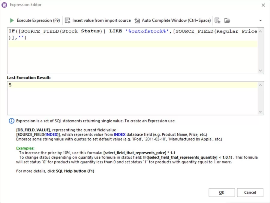 WooCommere Store Manager Outofstock Products Expression Output