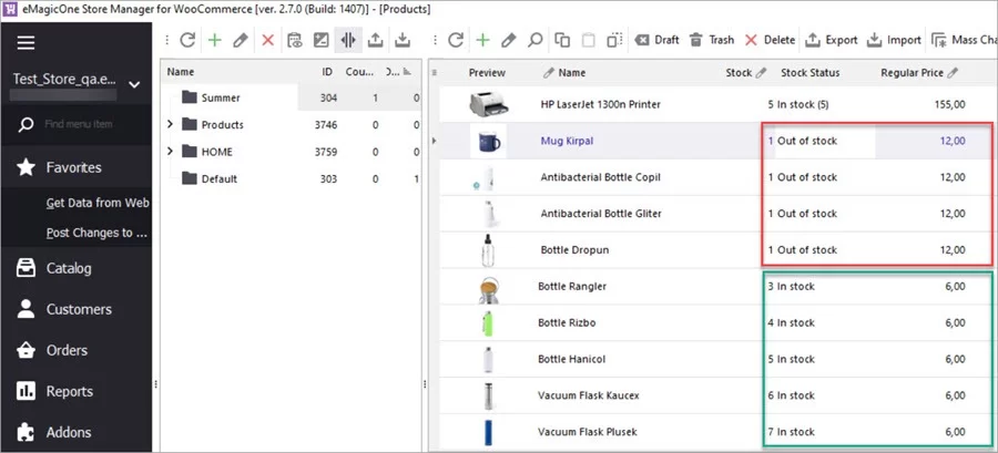 WooCommerce Store Manager Outofstock Products Store