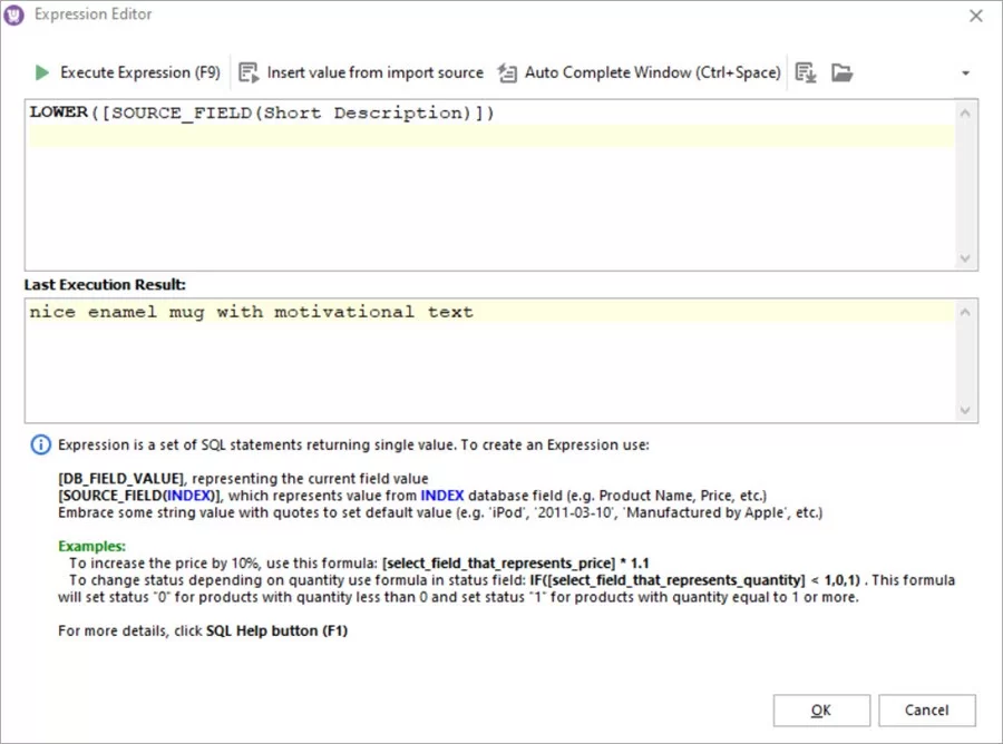 WooCommerce Store Manager Short Description Expression Result