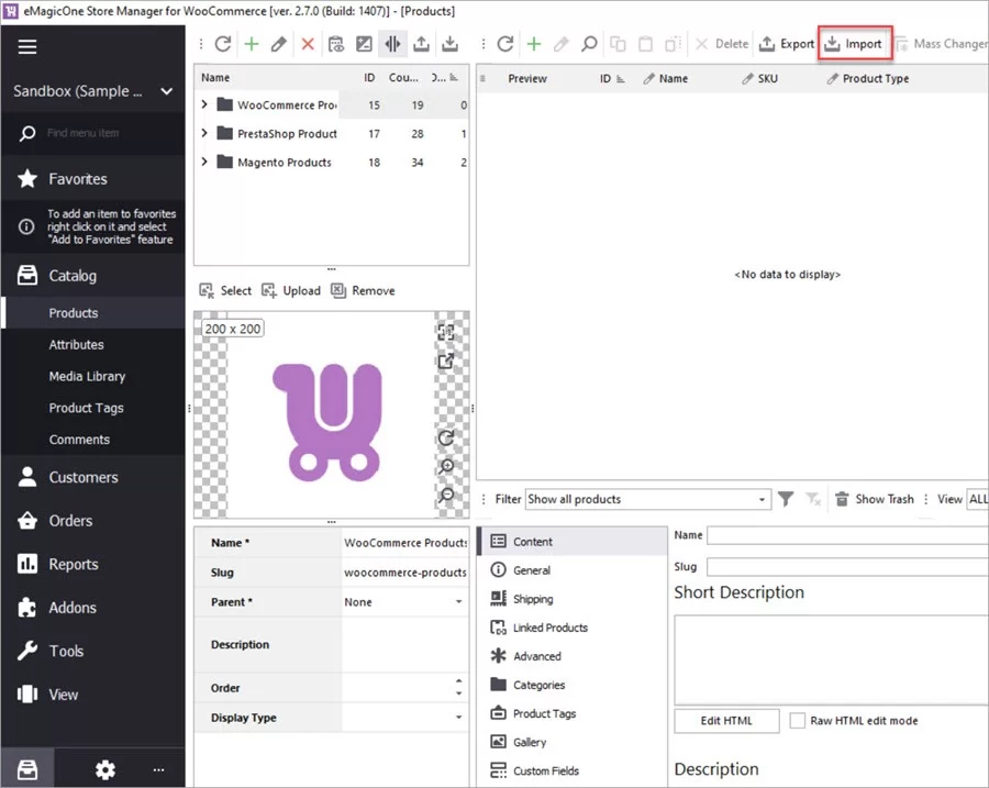WooCommerce Store Manager Launch Dummy Products Import