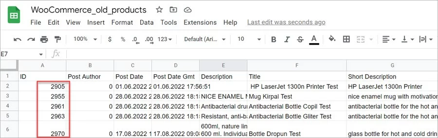 WooCommerce Store Manager Old Products File