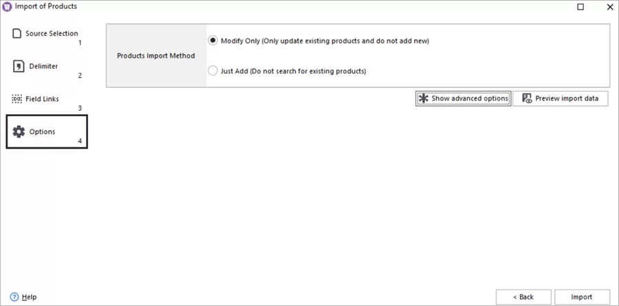 WooCommerce Store Manager Old Products Import Options