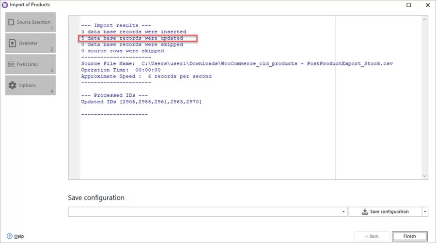 WooCommerce Store Manager Old Products Import Report