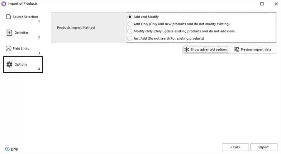 WooCommerce Products Import Option