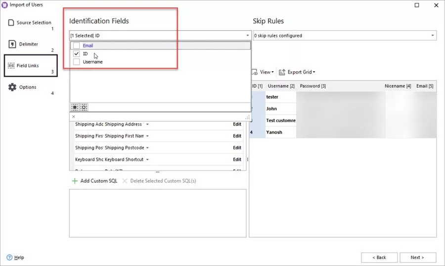 WooCommerce Store Manager Import Actual User Data Identifier