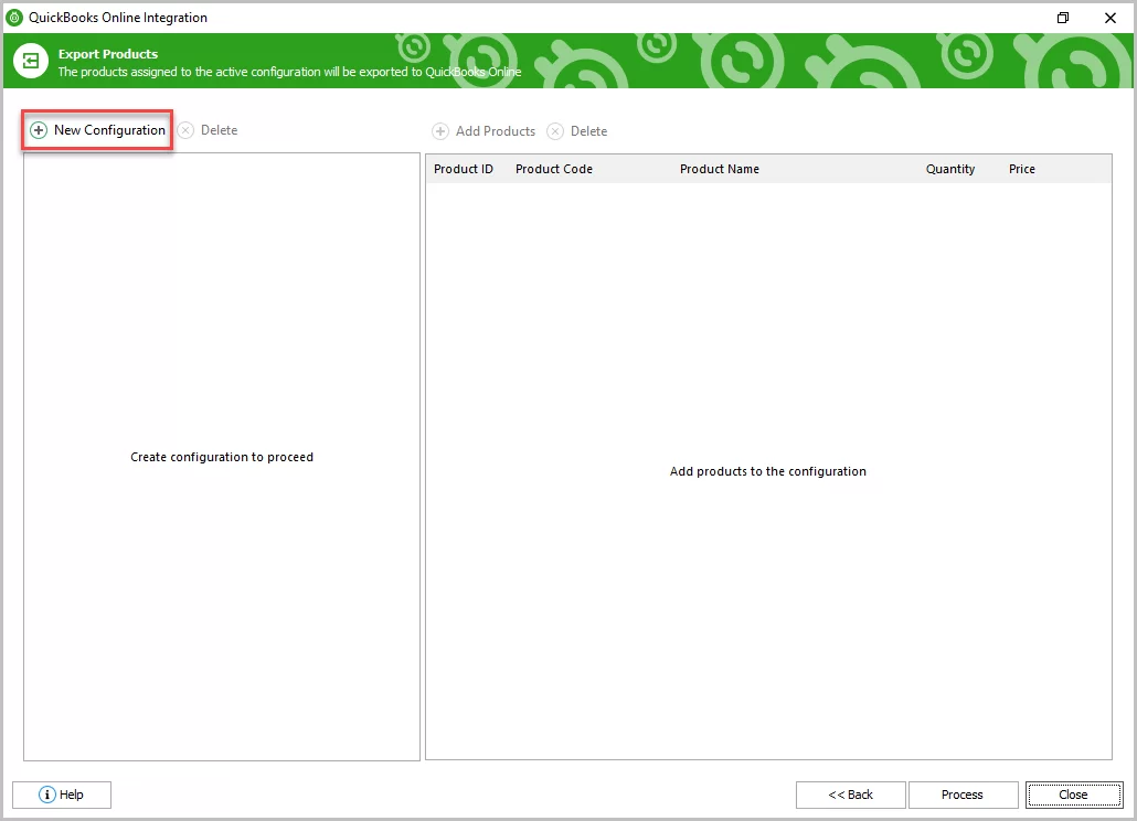 New Product Export Configuration for WooCommerce QuickBooks Online Integration