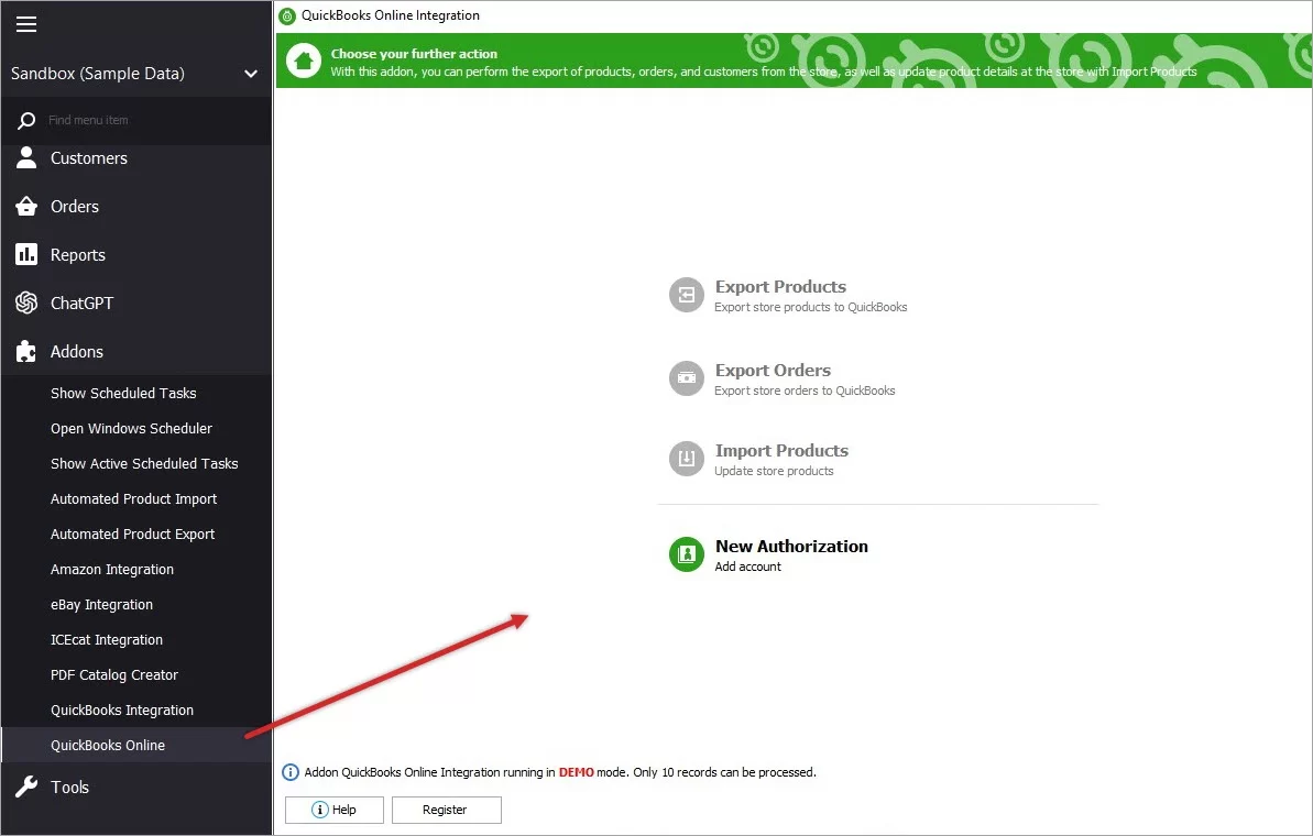 QuickBooks Online Addon Authorization for WooCommerce Product Export