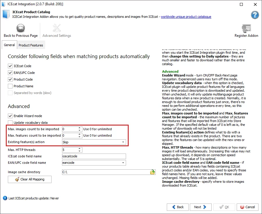 New Advanced Options in ICEcat in WooCommerce
