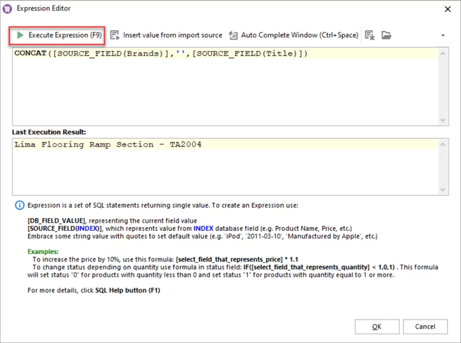 Merge Product Brand Name and Title Upon Import