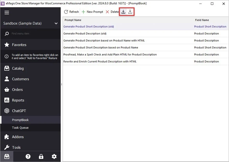 Save Prompts to File Option