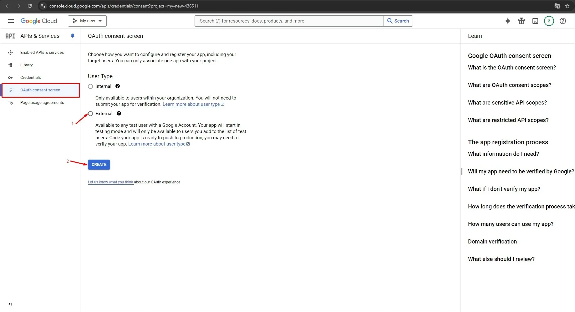 OAuth Consent Screen
