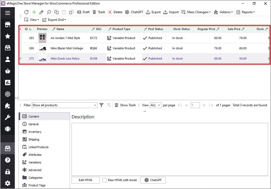 WooCommerce Description Genetation with ChatGPT Vision in Store Manager