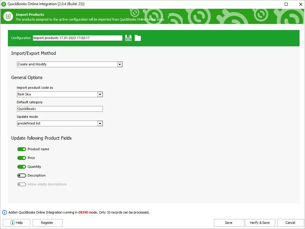Import Products from QuickBooks Online to WooCommerce