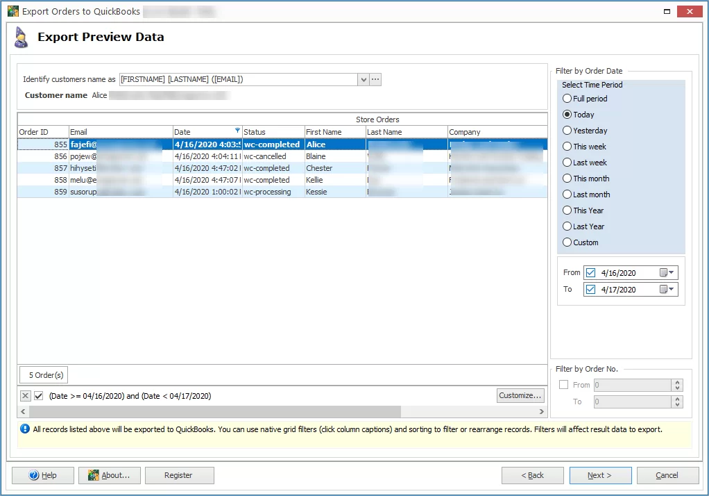 Export WooCommerce Orders to QuickBooks Desktop
