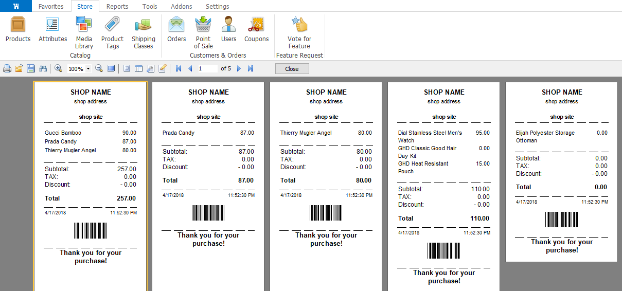 Thermal Printer Receipt Template Excel